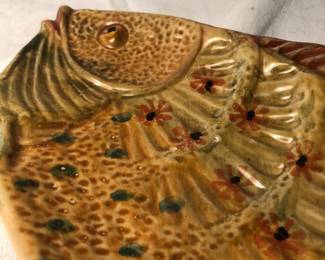 Italian pottery fish plate wall hanging