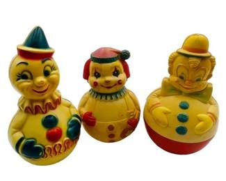 Lot 82   3 Bid(s)
Set of 3 Vintage Clown Roly Poly Toys