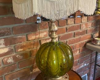 Green Glass Lamp