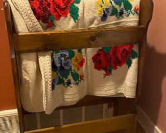 Handmade Blanket, Quilt Rack