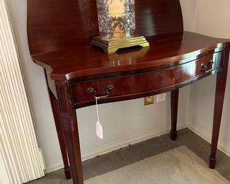 MATCHED PAIR OF FLIP TOP GAME TABLES WITH DRAWER BY LANDSTROM FURNITURE