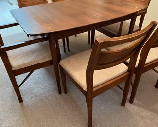 Vintage Mid Century Walnut Dining Set by American of Martinsville, Accord Collection