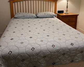 Bedroom Suite: Bed Frame, Dresser w Mirror, Nightstand