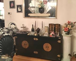 Asian Sideboard w/ Mirrored Top