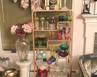 Lots of Vintage Glass, Flash, Cut to Clear, Milk Glass, etc