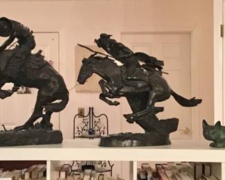 After F. Remington Bronze Sculptures