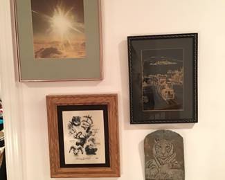 Lots of framed prints