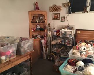 Lots of Yarn Irish, Italian, Alpaca Wool ,Acrylic , Cotton,Linen, Crochet Supplies, Knitting Needles.