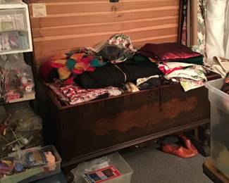 Lane Cedar Chest and Fabric
