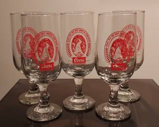 Vintage Coors beer glasses