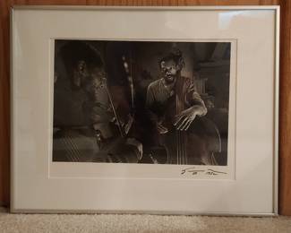"Musicians" photo art by Larry Fink (artist signed)