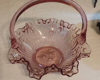 Depression glass pink bowl
