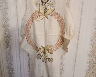 embroidered vintage linens