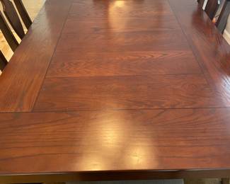 Closeup of dining room table