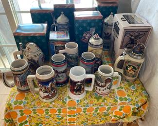 Beer steins. Several that are rare with box