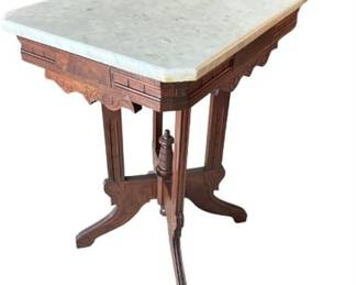 Lot 239   7 Bid(s)
Antique Eastlake Marble Top Side Table\