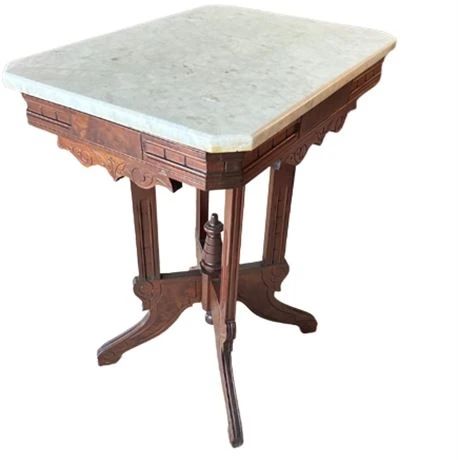 Lot 239   7 Bid(s)
Antique Eastlake Marble Top Side Table\