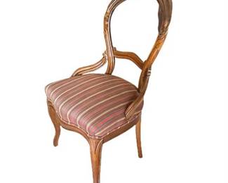Lot 212   0 Bid(s)
Walnut Balloon Back Victorian Style Chair