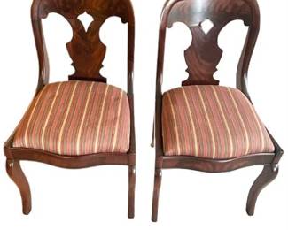 Lot 230   0 Bid(s)
Antique Empire Style Flame Mahogany Side Chairs