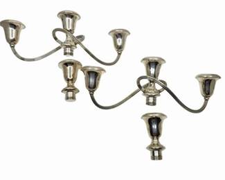 Lot 062   23 Bid(s)
Pair of Gorham Sterling 3-Light Candelabra Branches