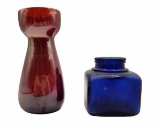 Lot 097   0 Bid(s)
Cobalt Inkwell & Ruby Hyacinth Vase