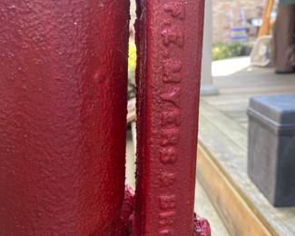 F. E. Myers and Bro. Water pump, used as handrail