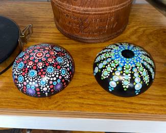 Hand painted paper weights