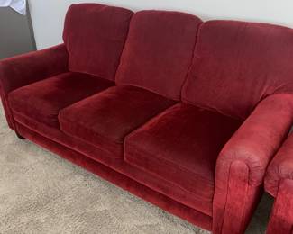 Clean and comfortable couch, chair, ottoman