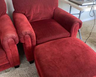 Clean and comfortable couch, chair, ottoman
