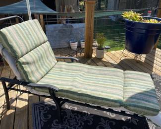 Patio furniture—lounger and 2 chairs