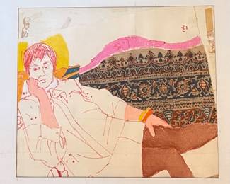 Portrait of Algesa O'Sickey, Mixed Media by Phyllis Seltzer