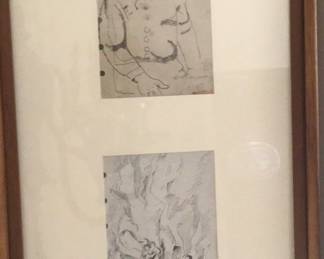 Pair of Pencil Sketches by William Sommer
