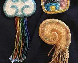 Beaded Artisan Brooches by Joanne Lang 