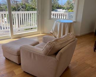 Pottery Barn Chair and ottoman 