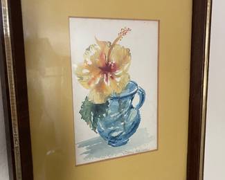 Sweet hibiscus watercolor 