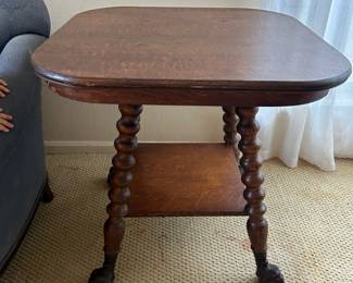 Oak ball and claw table 