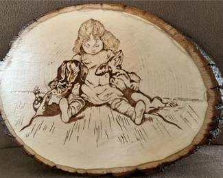 Lot 63   5 Bid(s)
Woodburning Artwork #1 Girl + Friends