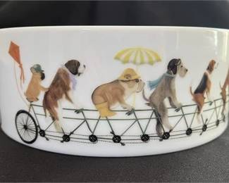 Lot 184   29 Bid(s)
Large Dog Bowl, colorful dog design