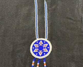 Blue Beaded Medallion