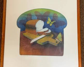Douglas Beresford Bread  Buttflies Print