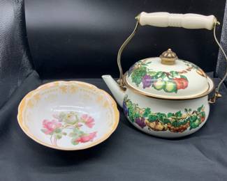 Enamel Teapot German Bowl