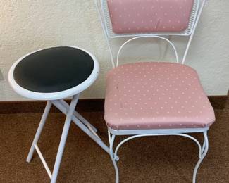 Metal Padded Chair Metal Collapsible Stool