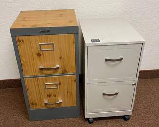 Two Small File Cabinets