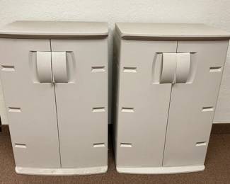 Two Rubbermaid Cabinets