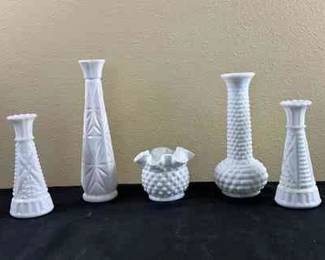 White Hobnail Milkware