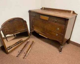 Wood Dresser With Mirror