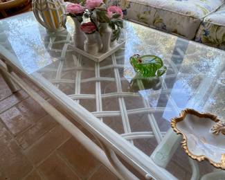 Faux bamboo coffee table