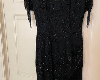 Vintage black beaded dress