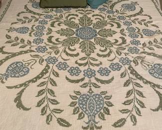 Cross stitched quilt