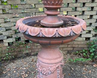 Terra cotta fountain